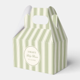 Elegant Sage Green Classic Baby Shower Favor Box