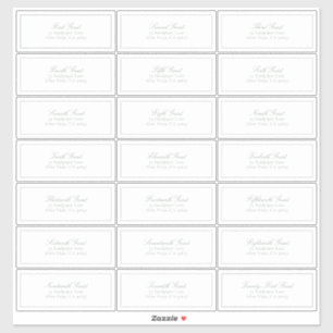 Elegant Sage Green Classic Script Guest Address