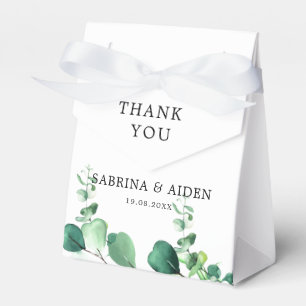 Elegant Sage Green Eucalyptus Foliage Wedding Favor Box