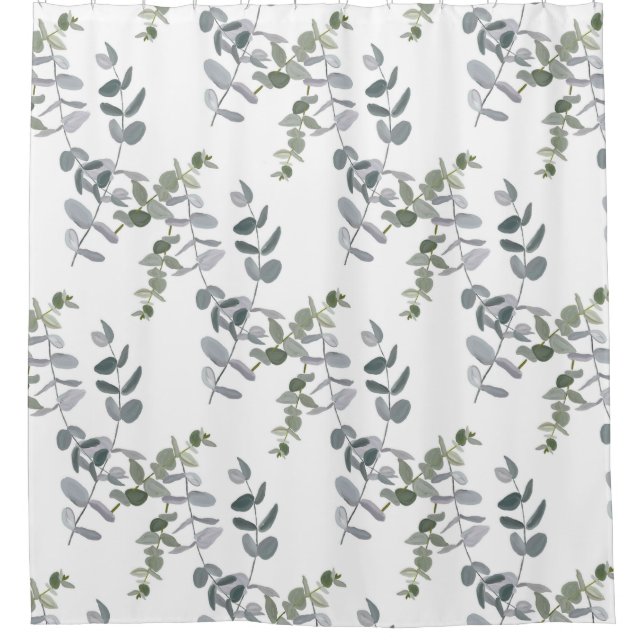 Elegant Sage Green Eucalyptus Leaves Pattern (Front)