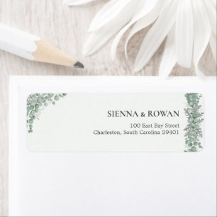 Elegant Sage Green Eucalyptus Wedding Return Addre