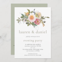 Elegant Sage Green Floral Bouquet Evening QR Code 