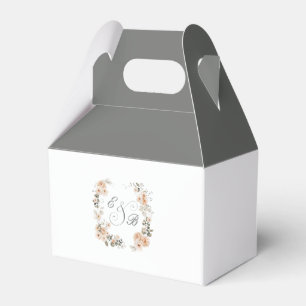 Elegant Sage Green Floral Garden Monogram Favor Box