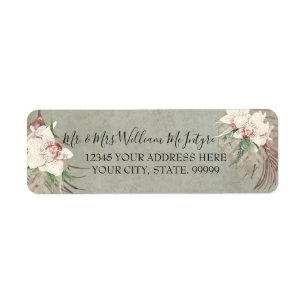 Elegant Sage Green Floral Tropical Foliage Wedding