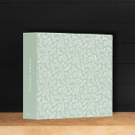 Elegant Sage Green French Country Botanical Photo Binder<br><div class="desc">This simple yet elegant photo binder features a hand-drawn botanical pattern in sage green and white. The spine has classic typography to make each binder easy to read and identify. It makes a wonderful gift for any new parent for photos or use it for a baby book... just add clear...</div>