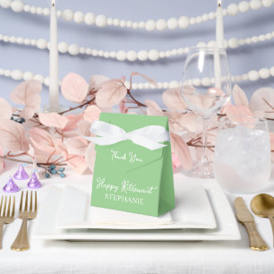 Elegant Sage Green Happy Retirement Thank You Favor Box