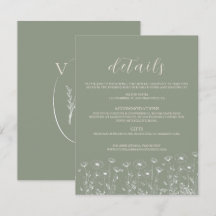 Elegant Sage Green Minimalist Boho Floral Wedding