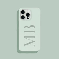 Elegant Sage Green Minimalist Initial Monogram