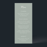 Elegant Sage Green Modern Wedding Menu<br><div class="desc">Elegant wedding menus featuring a simple design with script and serif fonts.</div>
