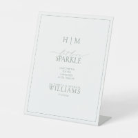 Elegant Sage Green Monogram Let Love Sparkle
