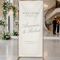 Elegant Sage Green Old Money Wedding Welcome