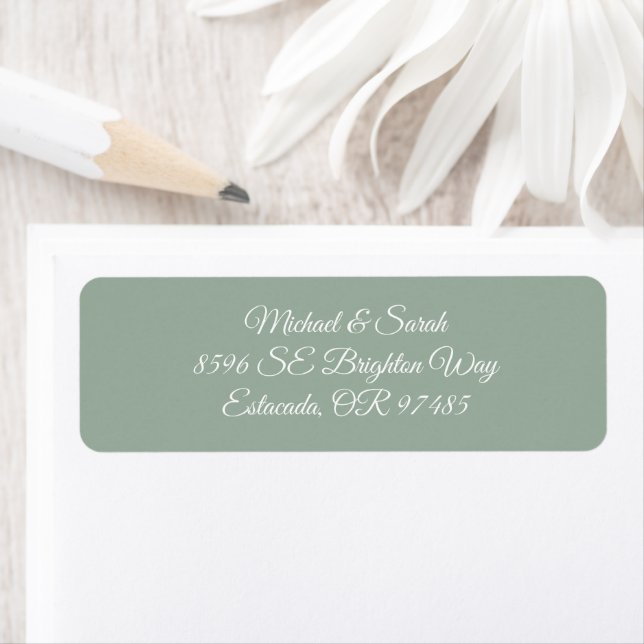 Elegant Sage Green Return Address (Insitu)