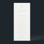 Elegant Sage Green Script Monogram Wedding Program<br><div class="desc">Elegant wedding program featuring a classic design with your monogram in a script font along with your details in a traditional serif font.</div>