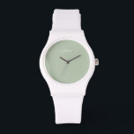Elegant sage green script name watch<br><div class="desc">Elegant sage green white script name Watch.. Personalize name.</div>