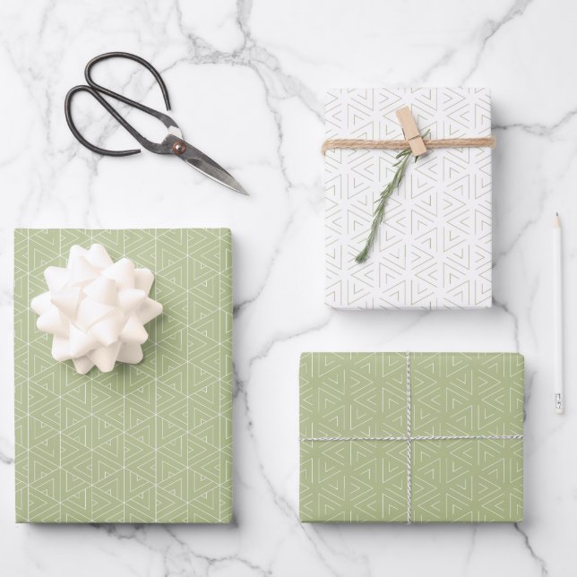 Elegant Sage green simple and minimal gift  Wrapping Paper Sheet (Front)