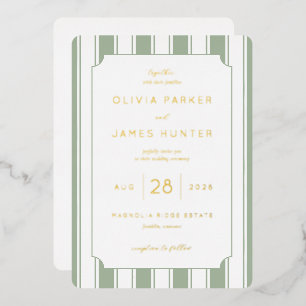 Elegant Sage Green Stripes