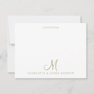 Elegant Sage Green Vine Pattern Card