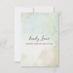 Elegant Sage Green Watercolor Card