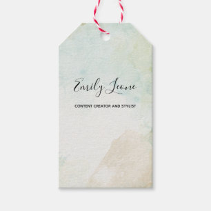Elegant Sage Green Watercolor Gift Tags