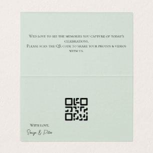 Elegant Sage Green Wedding enclosure  card