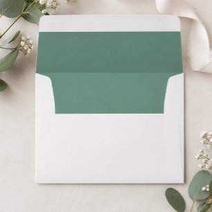 Elegant Sage Green Wedding Envelope