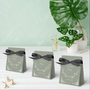 Elegant Sage Green Wedding Favor Box
