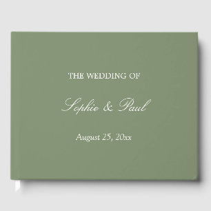 Elegant Sage Green Wedding Guest Book