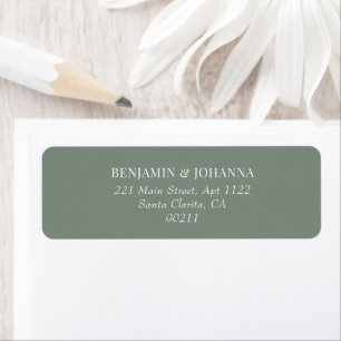 Elegant Sage Green Wedding Return Address