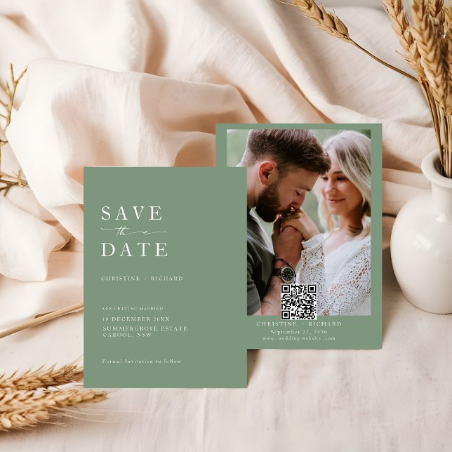 Elegant Sage green Wedding Save the Date  (Creator Uploaded)