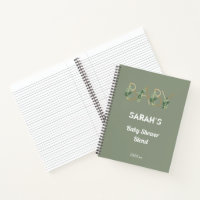 Elegant Sage Greenery Floral Baby Shower Gift List