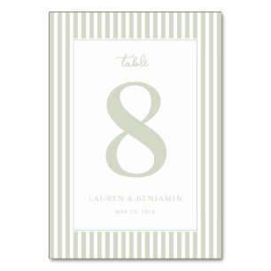 Elegant Sage Number Eight Table Number