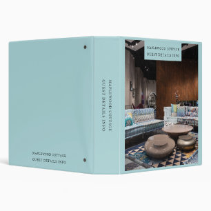 Elegant Sage Vacation Rental Guest Guidebook Binder