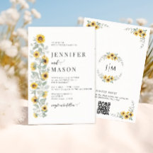 Elegant Sage Yellow Flowers Sunflowers Wedding