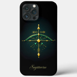 Elegant Sagittarius Bow and Arrow Zodiac iPhone 13 Pro Max Case