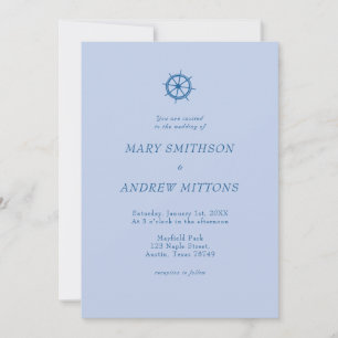Elegant Sail Boat Wedding Invitation