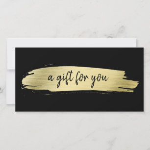 Elegant Salon Business Black Gold Gift Certificate