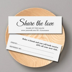 Élégant salon de beauté noir blanc simple