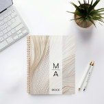 Elegant Salon Monogram Waves Planner<br><div class="desc">Elegant Monogram Waves Planner. Perfect for designers, stylists, salons, hair and make-up artists, nails and Lash artists, wellness centre and more or just for you. You can select the font, colour and position individually by "further personalize".</div>