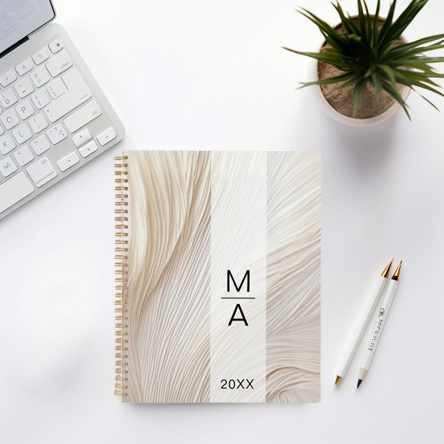 Élégant Salon Monogram Waves Planner (Créateur téléchargé)