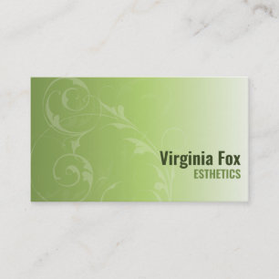 Elégant salon vert doux ou Carte de visite Spa