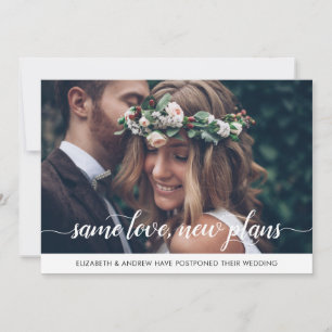 Elegant Same Love New Plans Change of Date Photo Announcement