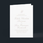 Elegant Sandy Neutral Traditional Wedding Program<br><div class="desc">Classic style wedding programs featuring a simple and timeless design with elegant script and traditional serif fonts.</div>