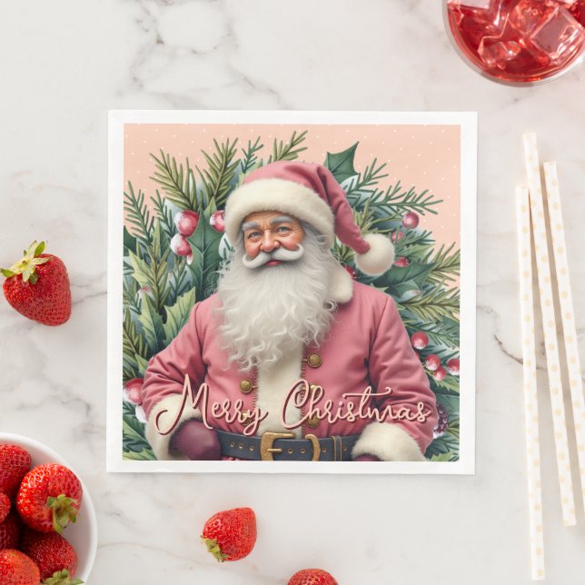 Elegant Santa Claus Napkin (Insitu)