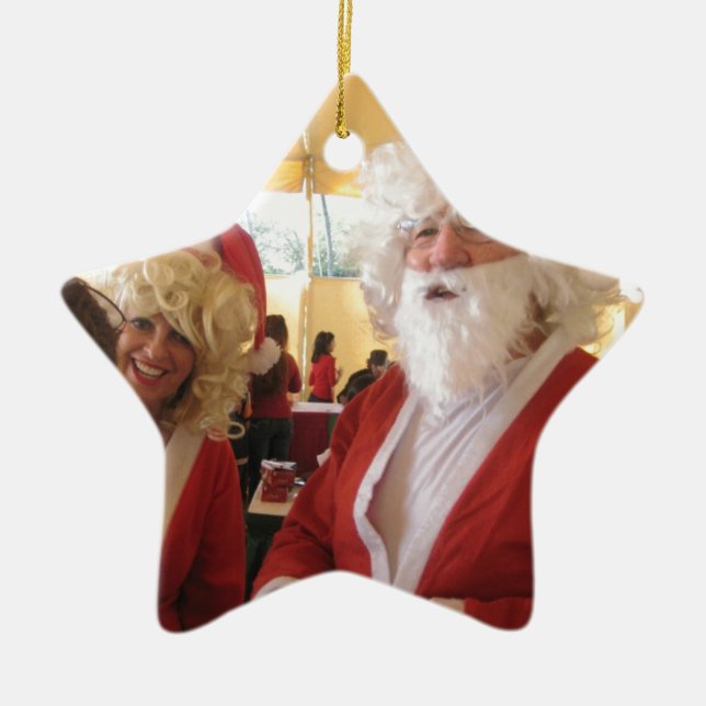 Elegant Santa Collection. Ceramic Ornament (Front)