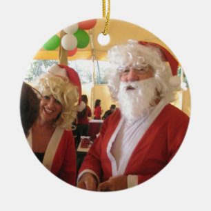 Elegant Santa Collection. Ceramic Ornament