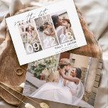 Elegant Save the Date 4 Photo Invitations<br><div class="desc">Budget Modern and Elegant Landscape Horizontal Four (4) Photo Save the Date Wedding with hand lettered script typography. The save the date invitation magnet includes script typography and chic and simple design that you can add your customized engagement photograph picture to.</div>