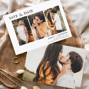 Elegant Save the Date 4 Photo Simple