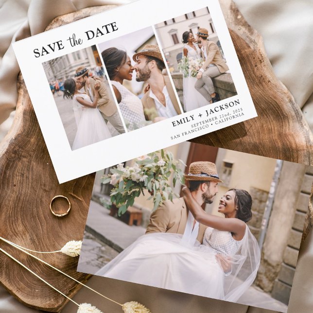 Elegant Save the Date 4 Photo Simple (Creator Uploaded)