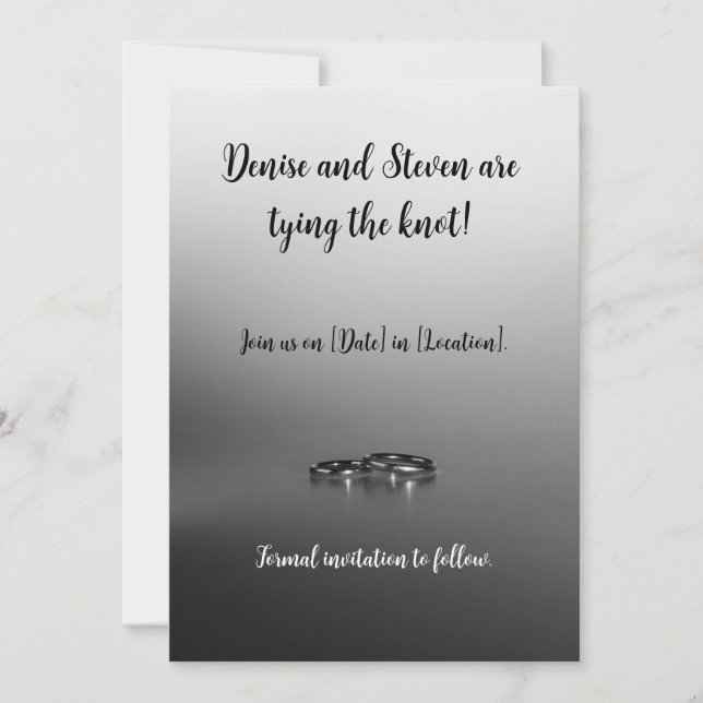 Elegant Save the Date Card (Front)