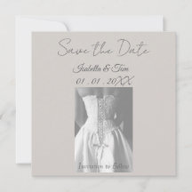 Elegant Save the Date Card, Modern Minimal